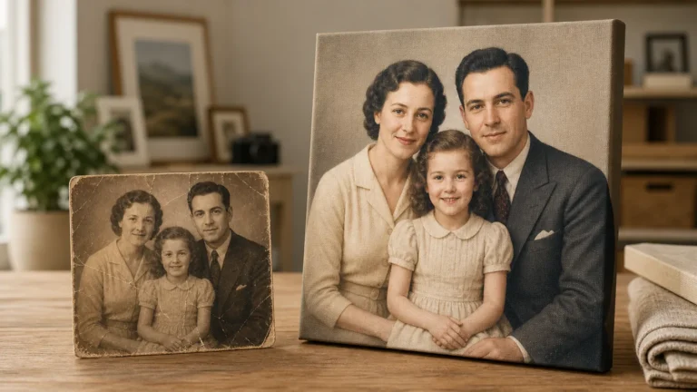 AI Photo Restoration and Canvas Printing: Turn Old Family Photos Into Wall Art