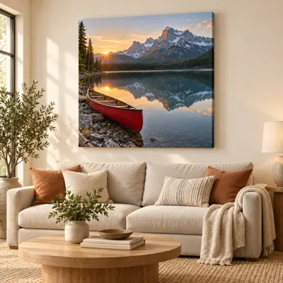Example artwork displayed on a wall for Generate a photo